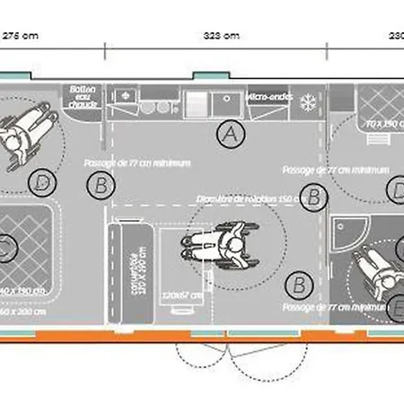 Mobil-home Adapte Pmr Avec Terrasse A - Api-1-52-664 * Notre-Dame-de-Monts